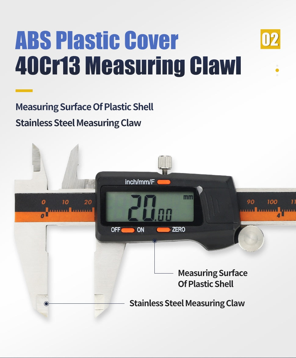 Fraction Calipers Metal Digital Vernier Caliper Stainless Steel  Instruments - KiwisLove