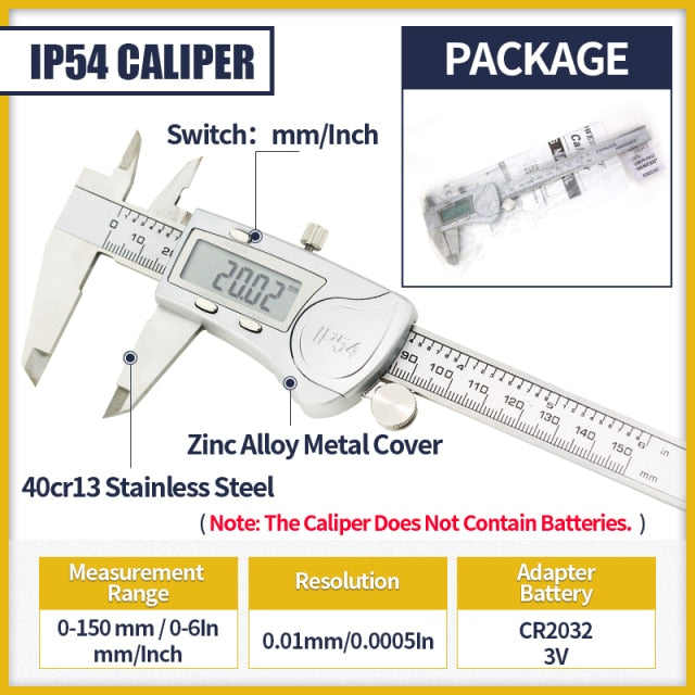 Fraction Calipers Metal Digital Vernier Caliper Stainless Steel  Instruments - KiwisLove