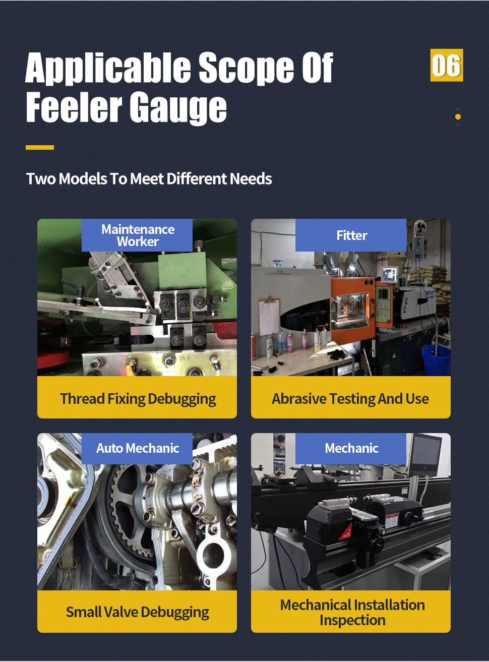 Length Metric Feeler Gauge Thickness Gage Set Blade Gap Filler Valve  Measurement Layout - KiwisLove