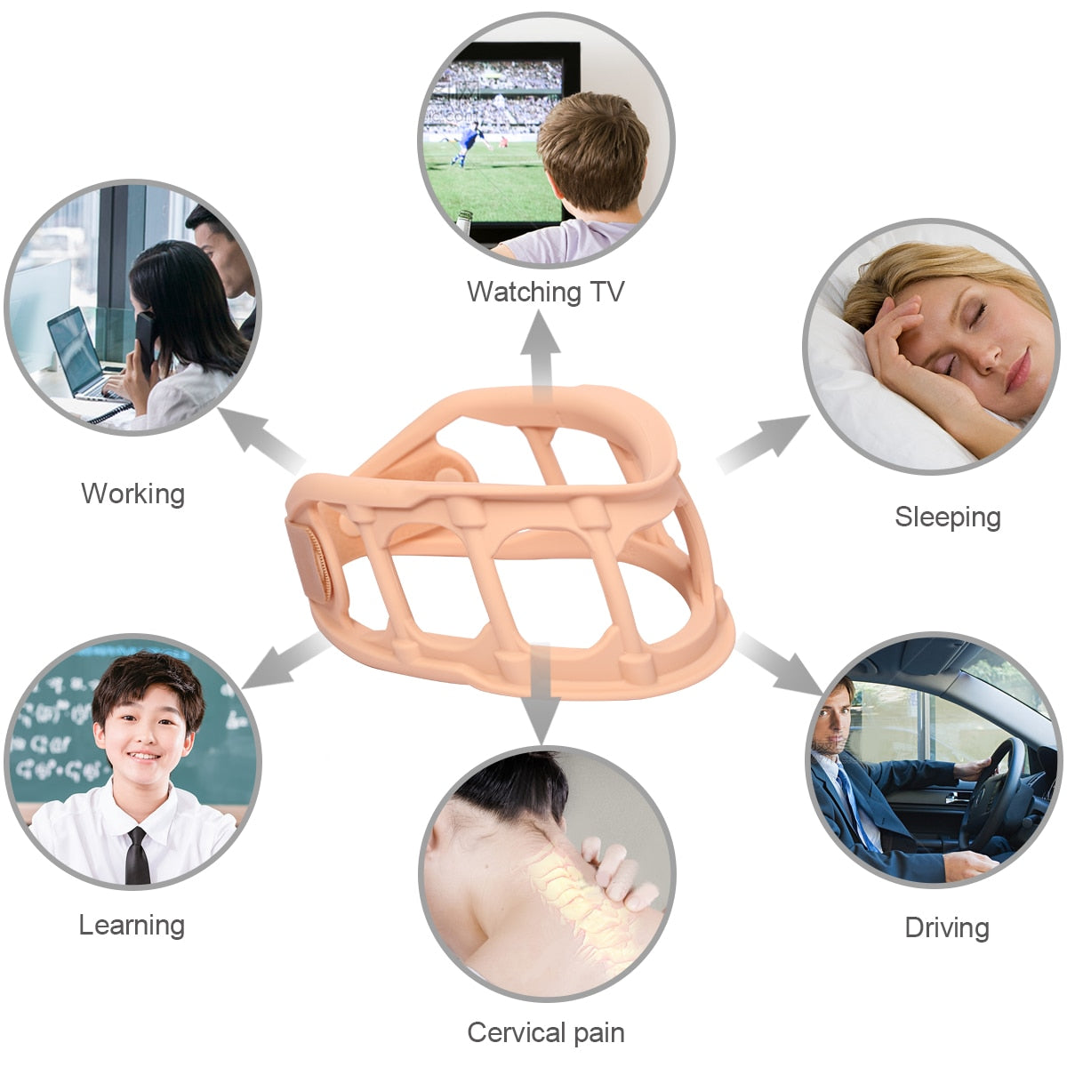 Brace For Neck Pain Cervical Collar For Neck Surgery Rehabilitation Supporter With Pad - KiwisLove