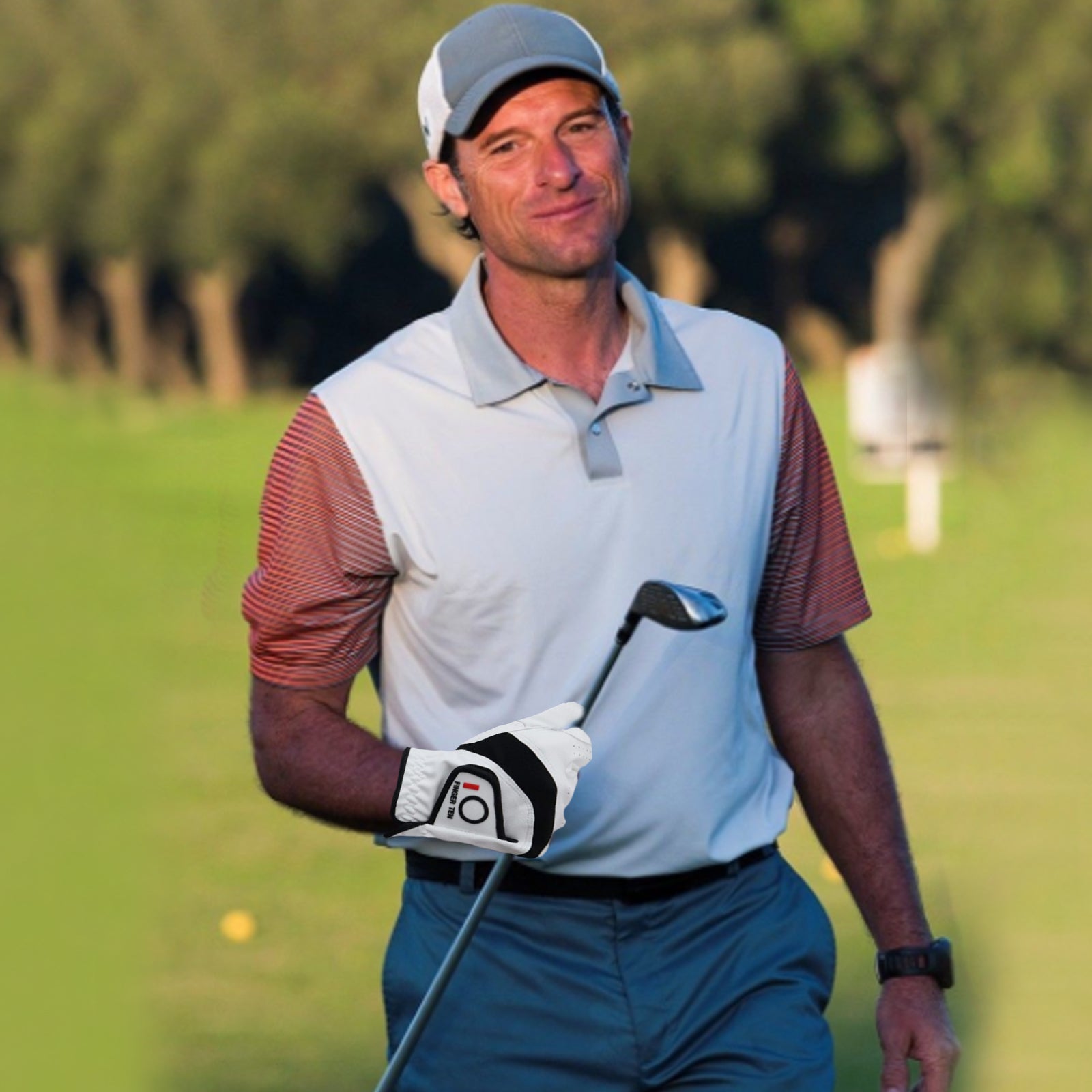 5 pcs Premium Cabretta Leather Golf Gloves Men Left Right Hand Rain Grip - KiwisLove