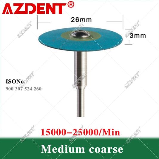 AZDENT Dental (HP) 26mm Rubber Diamond Polish Wheels for Zirconia Porcelain - KiwisLove