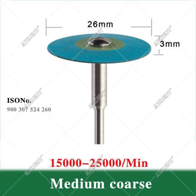 AZDENT Dental (HP) 26mm Rubber Diamond Polish Wheels for Zirconia Porcelain - KiwisLove