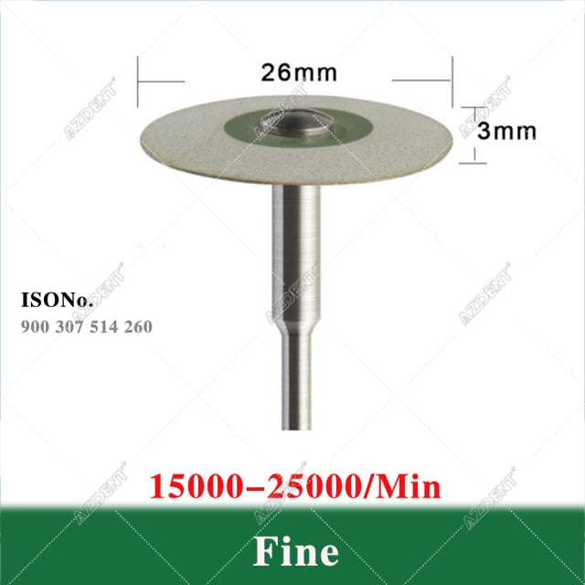AZDENT Dental (HP) 26mm Rubber Diamond Polish Wheels for Zirconia Porcelain - KiwisLove