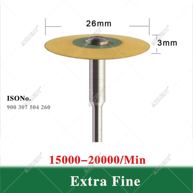 AZDENT Dental (HP) 26mm Rubber Diamond Polish Wheels for Zirconia Porcelain - KiwisLove