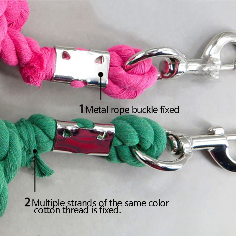 New-Horse Lead Rope Weave Rein Bold Cotton Horse Rope Color Three-Strand Puller Rope Equestrian Gift for Men Colour - KiwisLove