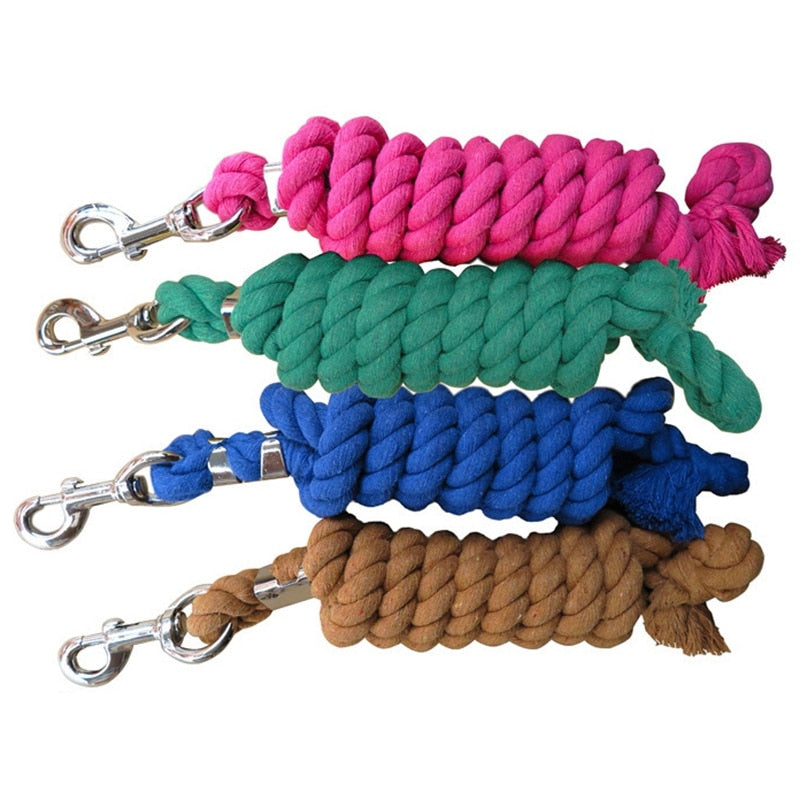 New-Horse Lead Rope Weave Rein Bold Cotton Horse Rope Color Three-Strand Puller Rope Equestrian Gift for Men Colour - KiwisLove