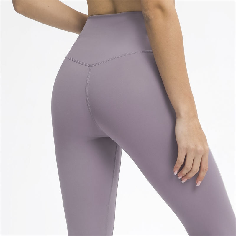 25 Inch Inseam No Front Seam Women Yoga Leggings Buttery Soft Workout Tights Pants - KiwisLove