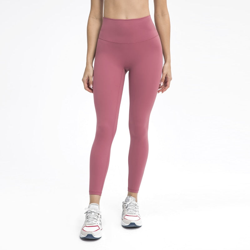 25 Inch Inseam No Front Seam Women Yoga Leggings Buttery Soft Workout Tights Pants - KiwisLove