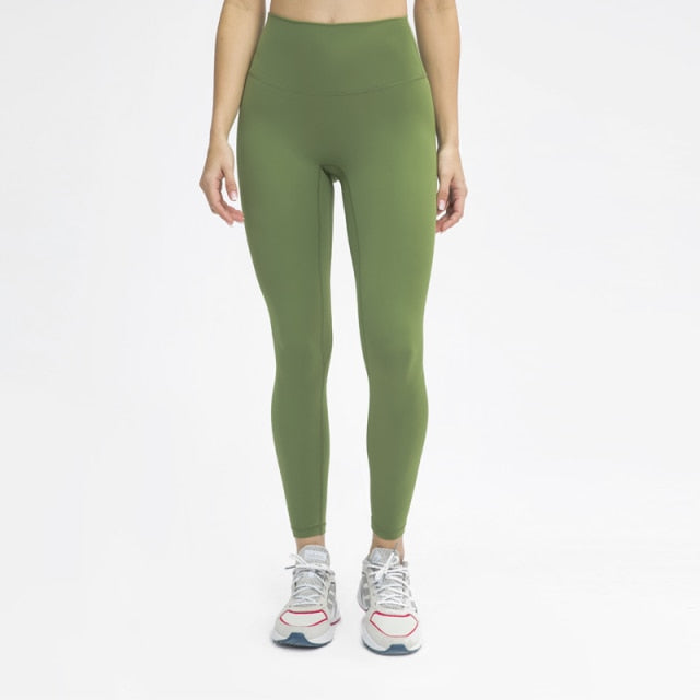25 Inch Inseam No Front Seam Women Yoga Leggings Buttery Soft Workout Tights Pants - KiwisLove