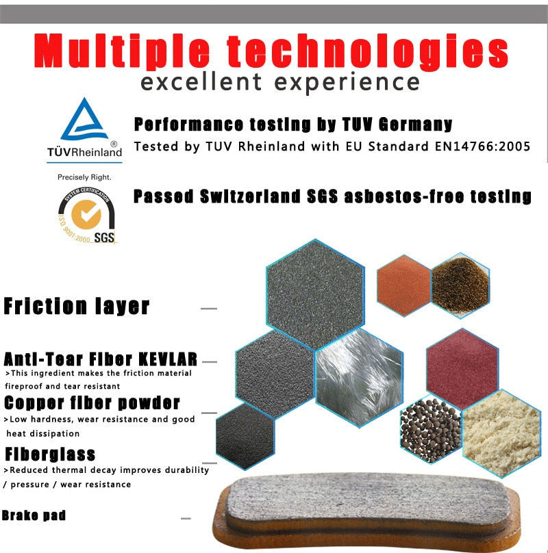 2 Pair （Sintered MTB Bicycle Bike Disc Brake Pad  SHIMANO SRAM AVID ZOOM FORMULA MAGURA Hayes - KiwisLove