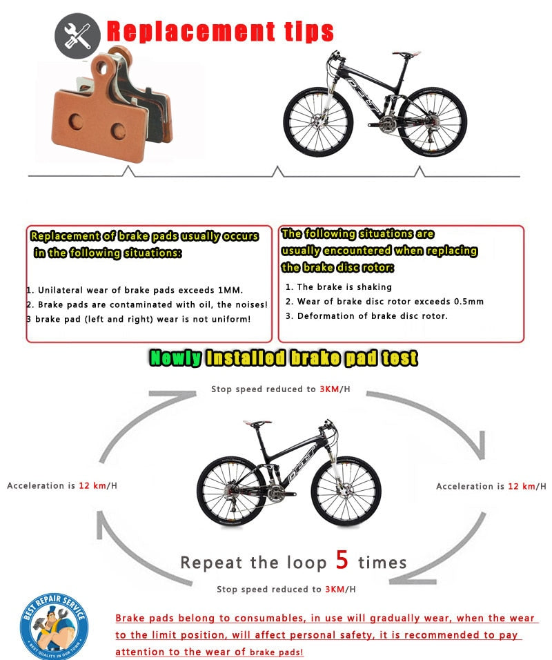 2 Pair （Sintered MTB Bicycle Bike Disc Brake Pad  SHIMANO SRAM AVID ZOOM FORMULA MAGURA Hayes - KiwisLove