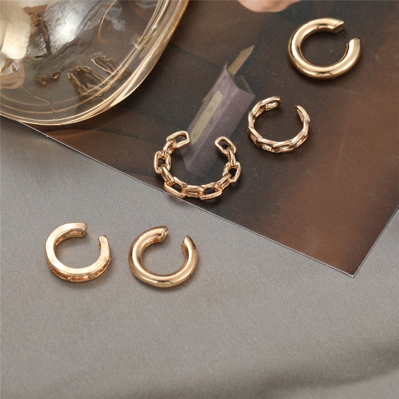 17KM Ear Cuff Non-Piercing Ear Clips Fake Cartilage Earrings Clip Earrings - KiwisLove