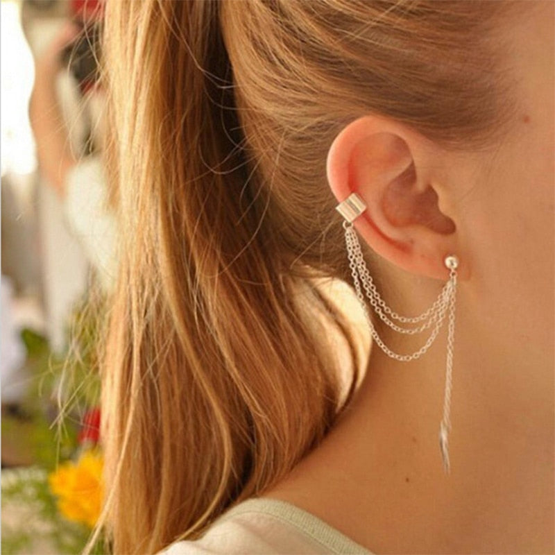 17KM Ear Cuff Non-Piercing Ear Clips Fake Cartilage Earrings Clip Earrings - KiwisLove