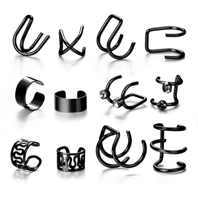 17KM Ear Cuff Non-Piercing Ear Clips Fake Cartilage Earrings Clip Earrings - KiwisLove