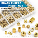 Brass Insert Nuts Set Female Thread Brass Molding Insert Knurled Nuts - KiwisLove