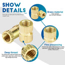 Brass Insert Nuts Set Female Thread Brass Molding Insert Knurled Nuts - KiwisLove