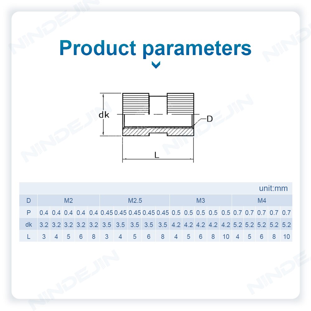 Brass Insert Nuts Set Female Thread Brass Molding Insert Knurled Nuts - KiwisLove
