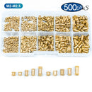 Brass Insert Nuts Set Female Thread Brass Molding Insert Knurled Nuts - KiwisLove