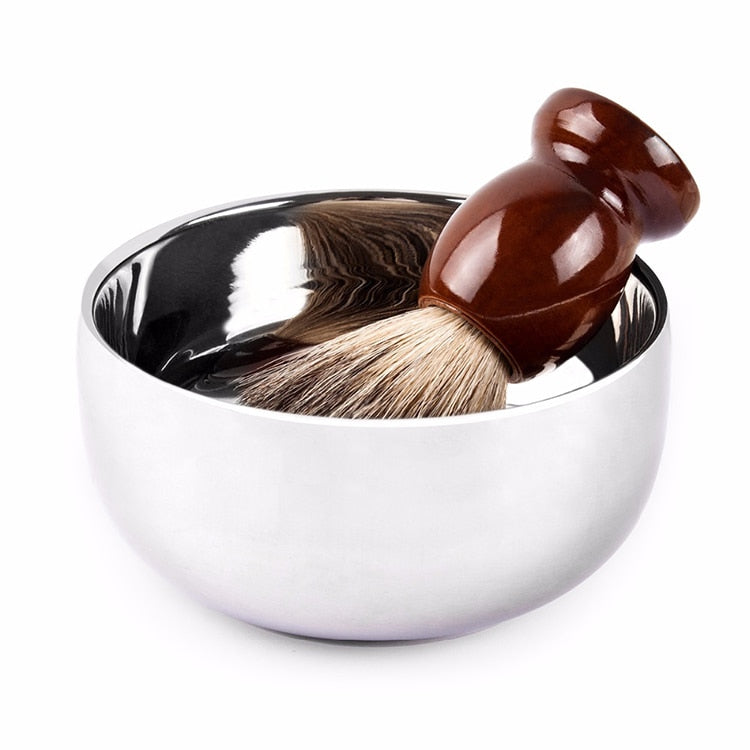 QSHAVE Stainless Steel Shaving Soap Bowl 11 x 6.8 x 6.3cm - KiwisLove