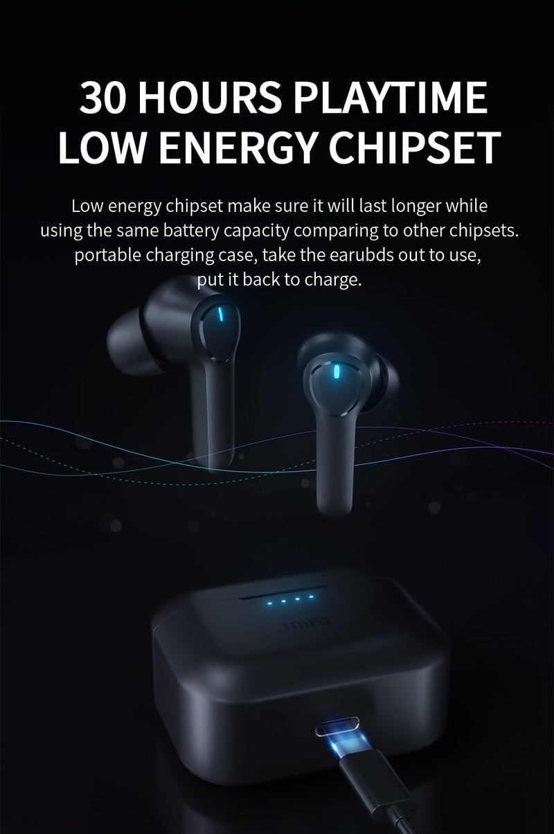 mifa X180 Bluetooth Headphones Earbuds 4-Mics ENC Call Noise Cancelling - KiwisLove