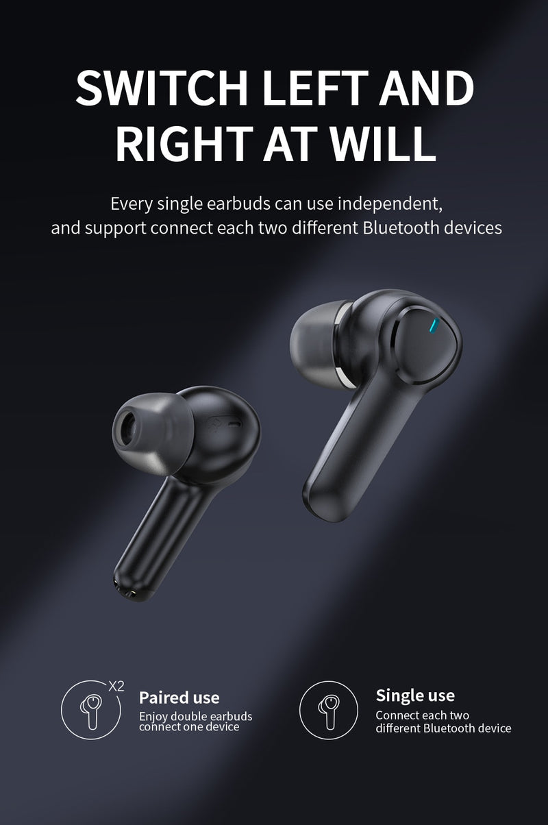 mifa X180 Bluetooth Headphones Earbuds 4-Mics ENC Call Noise Cancelling - KiwisLove