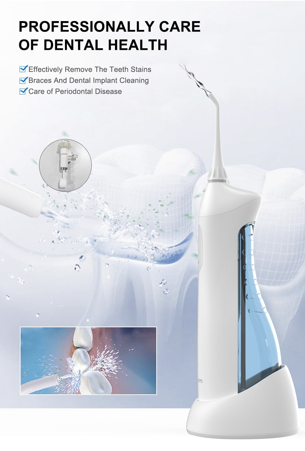 Mornwell Water Flosser Oral Irrigator  Portable Dental water jet - KiwisLove