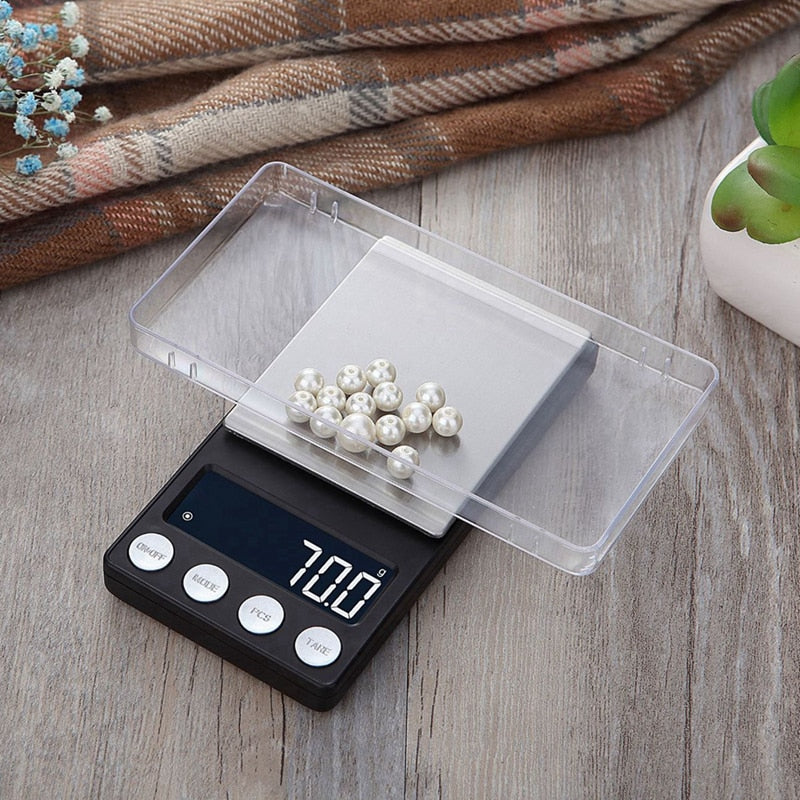 200g 500g 0.01g 0.1g Electrinoc Jewelry Scale Weighing Balance Packet Scales Mini Scale for Gold - KiwisLove