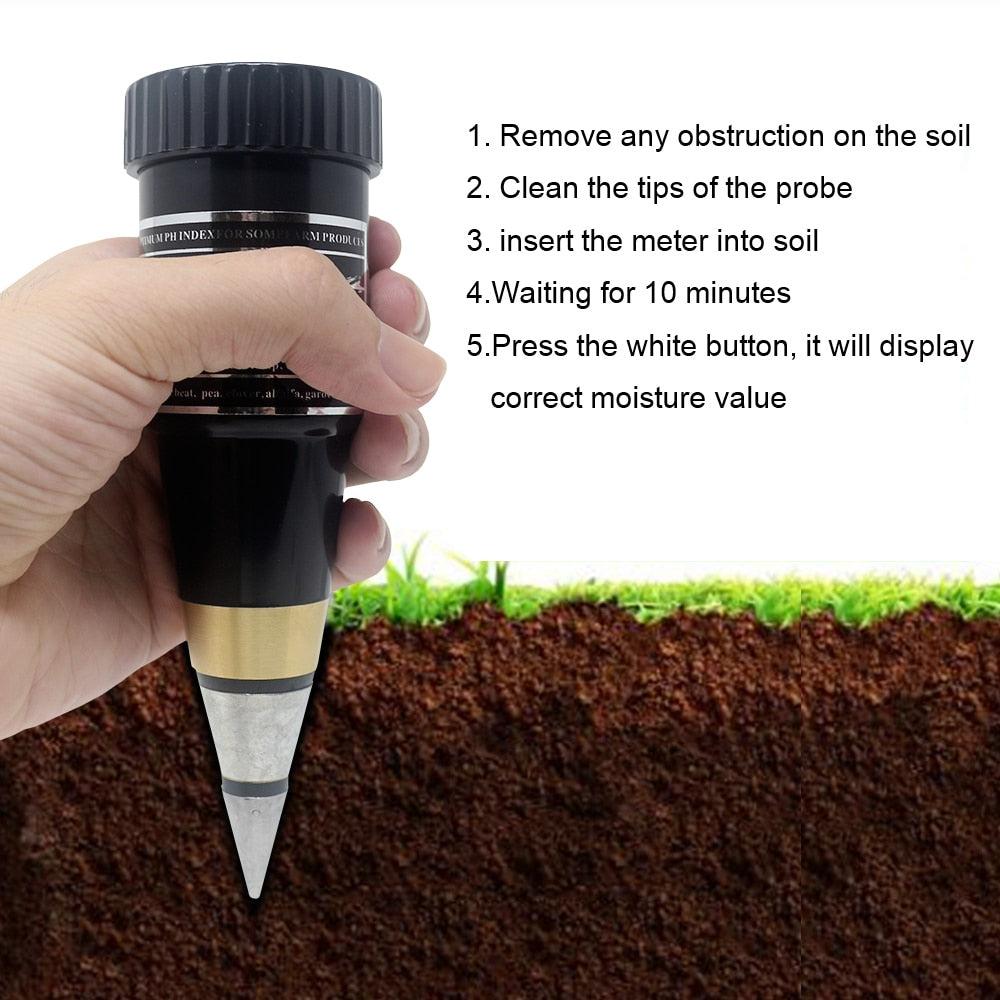 High Sensitivity 2 in 1 Pen Type PH Meter Soil Acidity Meter Soil Moisture Monitor for Garden PH Tester Hygrometer - KiwisLove