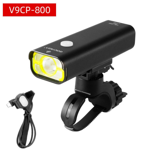 Gaciron Bicycle Headlight 800Lm Eye Friendly Daylight Tone XPL2 Bead 5 Modes 2500mAH Alloy Housing USB Charge LED Torch Lantern - KiwisLove