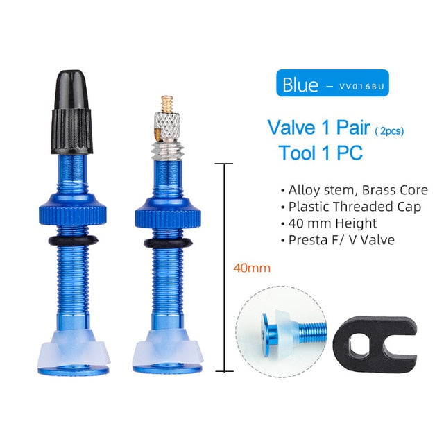 Deemount CNC Machined Presta Valves for MTB Road Bike Tubeless Tires Brass Core - KiwisLove