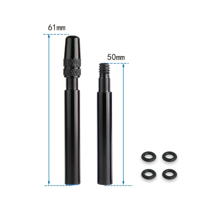 Bicycle 1Pair Presta Valve Extender W/ Cap CNC Aluminum Alloy Anodized F/V Extension for Fixed Road Bike Rims 50mm 60mm - KiwisLove