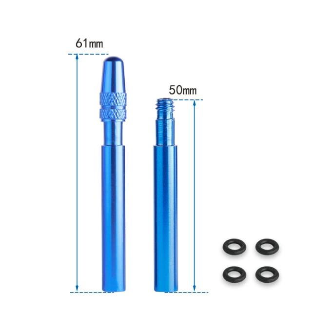 Bicycle 1Pair Presta Valve Extender W/ Cap CNC Aluminum Alloy Anodized F/V Extension for Fixed Road Bike Rims 50mm 60mm - KiwisLove