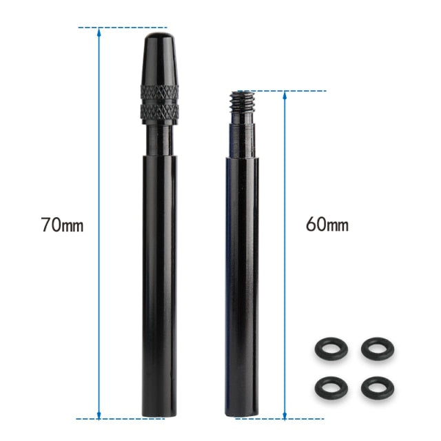 Bicycle 1Pair Presta Valve Extender W/ Cap CNC Aluminum Alloy Anodized F/V Extension for Fixed Road Bike Rims 50mm 60mm - KiwisLove