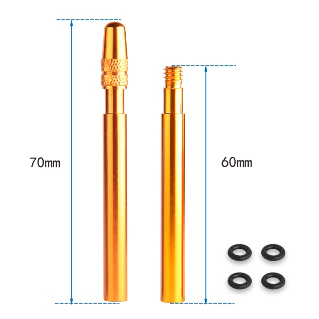 Bicycle 1Pair Presta Valve Extender W/ Cap CNC Aluminum Alloy Anodized F/V Extension for Fixed Road Bike Rims 50mm 60mm - KiwisLove