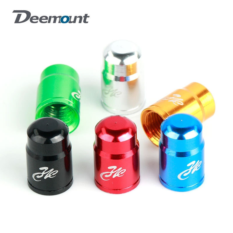 Deemount 4PCS Bicycle Valve Cap Optional Schrader A/V Presta F/V CNC-machined Alloy Anodized Nipple Cover Rustic Free - KiwisLove