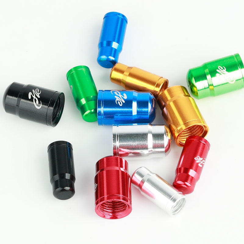 Deemount 4PCS Bicycle Valve Cap Optional Schrader A/V Presta F/V CNC-machined Alloy Anodized Nipple Cover Rustic Free - KiwisLove