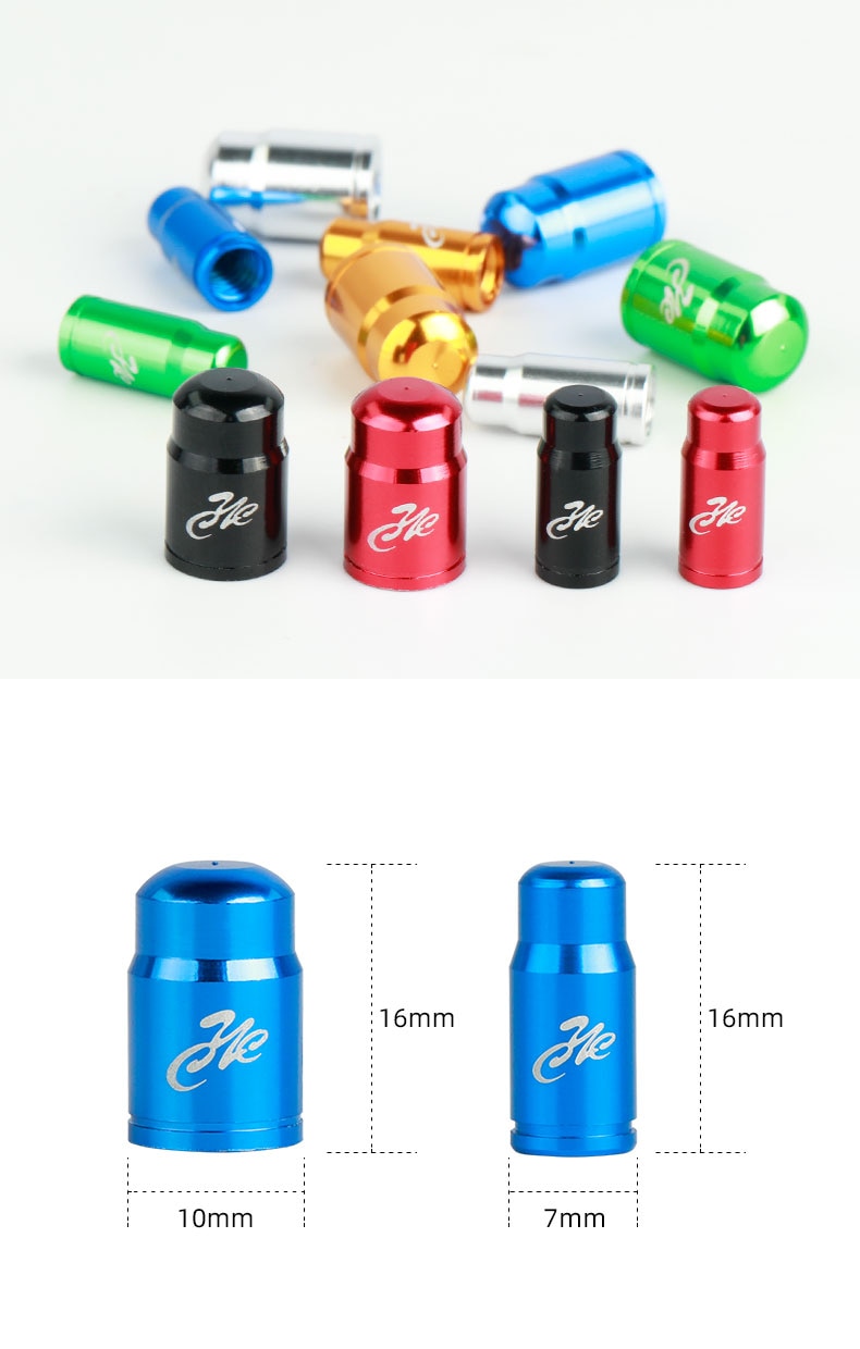 Deemount 4PCS Bicycle Valve Cap Optional Schrader A/V Presta F/V CNC-machined Alloy Anodized Nipple Cover Rustic Free - KiwisLove