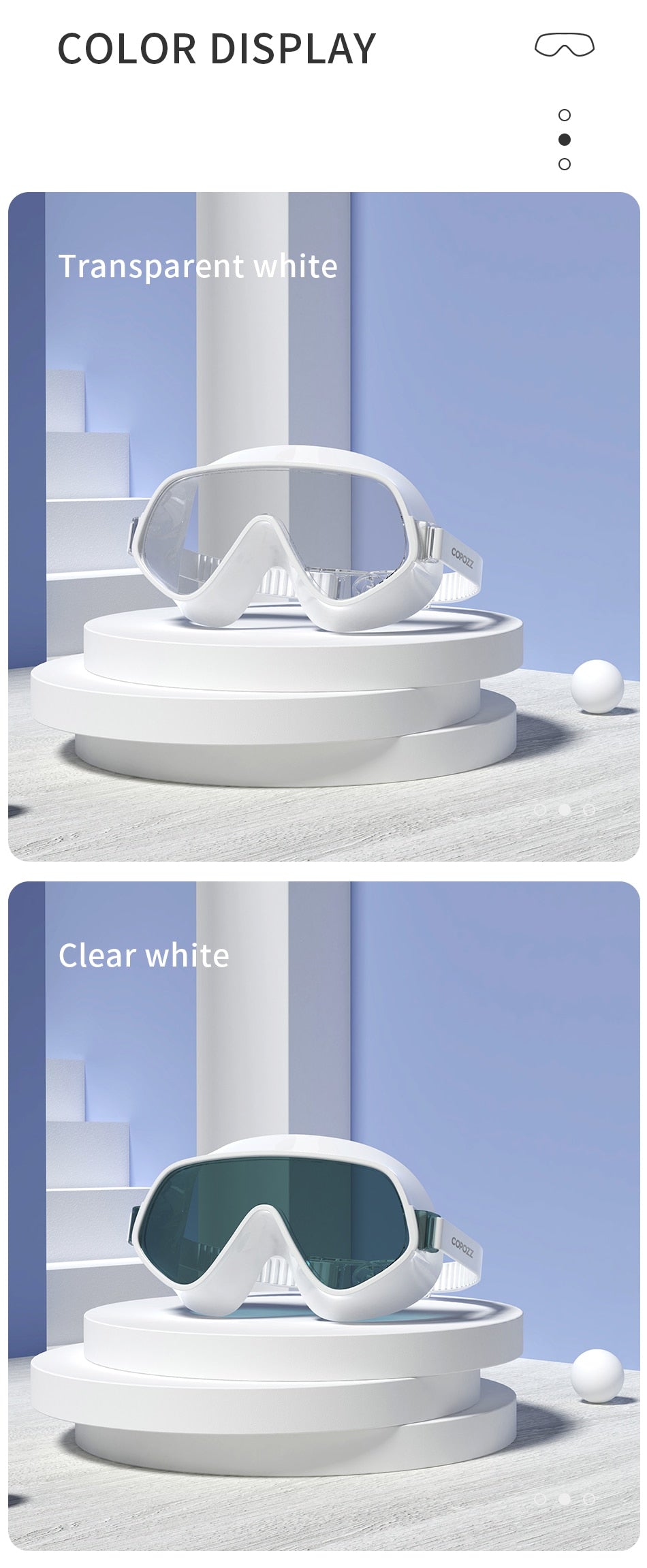 Professional Swimming Goggles Big Frame Anti-fog Anti-UV Men Women - KiwisLove