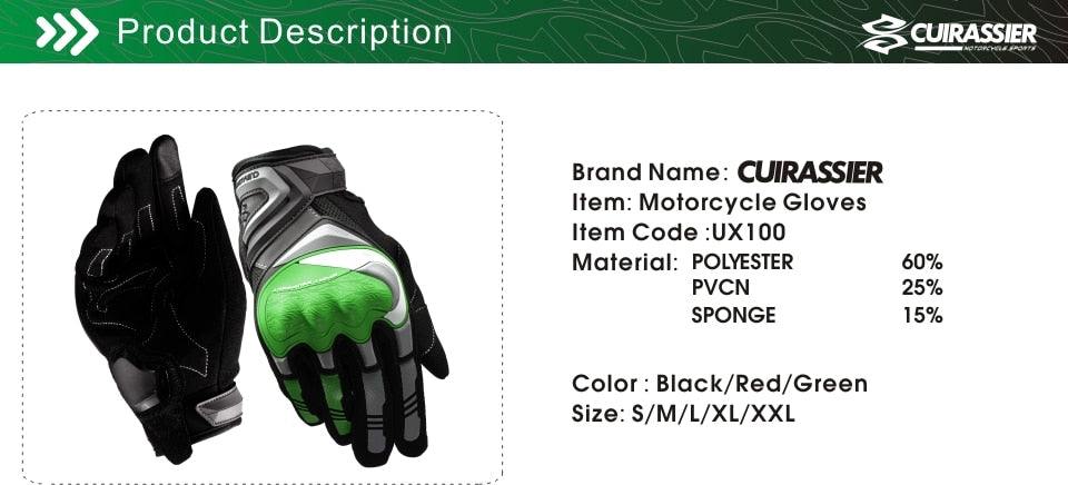 Cuirassier Motorcycle Gloves Durable Touch Screen Night Reflective Motocross Motorbike Biker Racing Car Riding Moto Gloves Men - KiwisLove