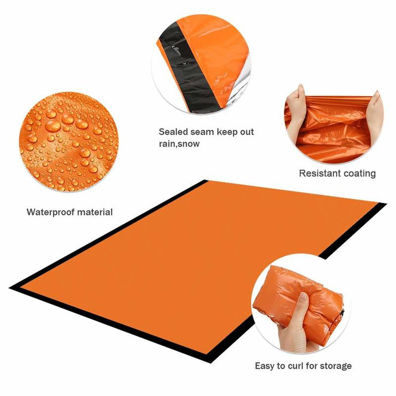 Emergency Sleeping Bags Thermal Emergency Blankets Ultralight Survival Waterproof Bivy Sack Multi Survival Gear Hiking,Camping - KiwisLove