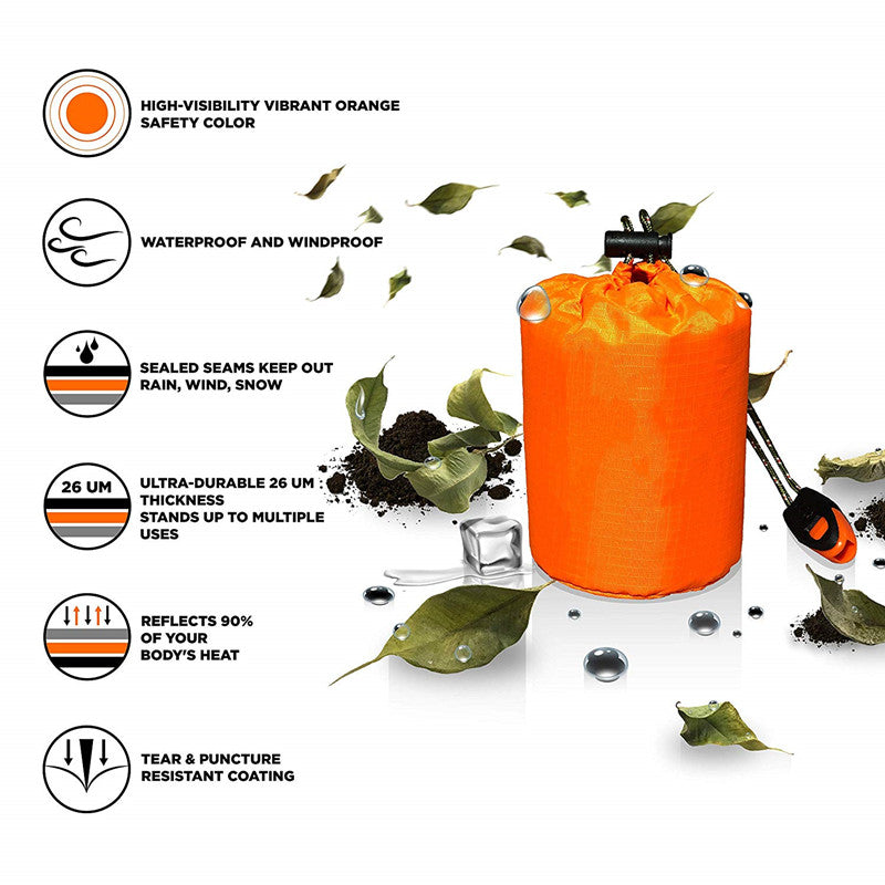 Emergency Sleeping Bags Thermal Emergency Blankets Ultralight Survival Waterproof Bivy Sack Multi Survival Gear Hiking,Camping - KiwisLove