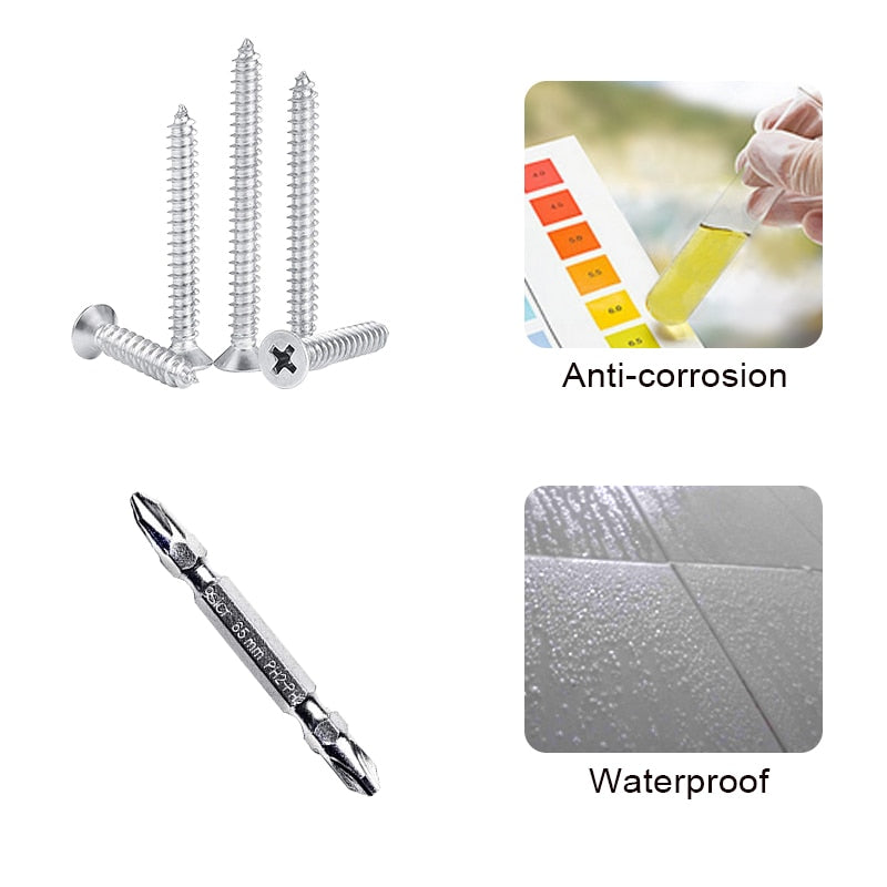 272pcs/set Stainless Steel M4.2 Screw Set Countersunk Flat Head Tapping - KiwisLove