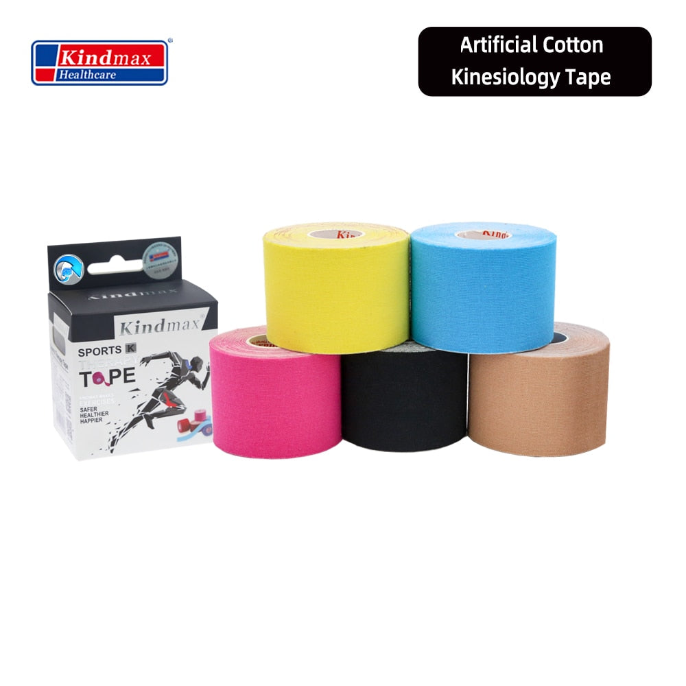 Kindmax Top Rayon Fibers Artificial Cotton Kinesiology Tape Roll Elastic Sports Tape for Knee Elow Shoulder Muscle Pain Relief - KiwisLove