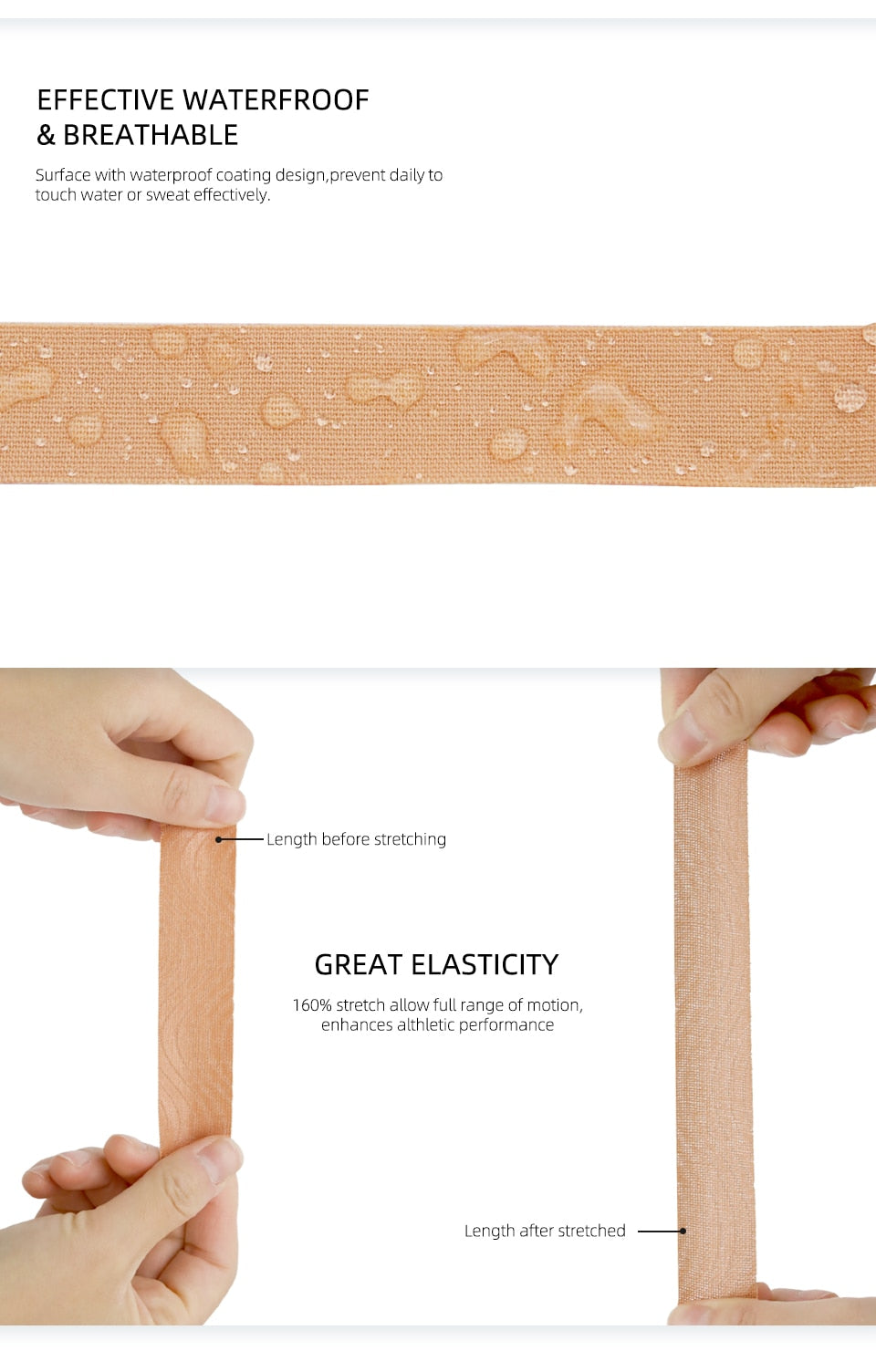 Kindmax Athletic Kinesiology Recovery Tape  Muscle  Strain Injury Relief Adhesive Bandage,2.5cmx5m - KiwisLove