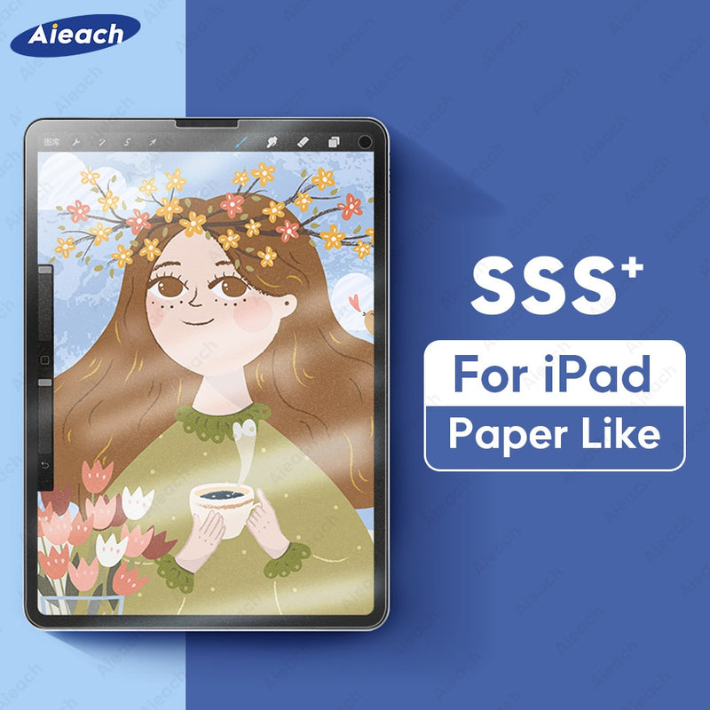 Matte Paper Like Screen Protector For iPad Air 1 2 3 4 mini 5 5th 6th 7th 8th Generation Pro 12.9 11 10.5 9.7 Paper Texture Film - KiwisLove
