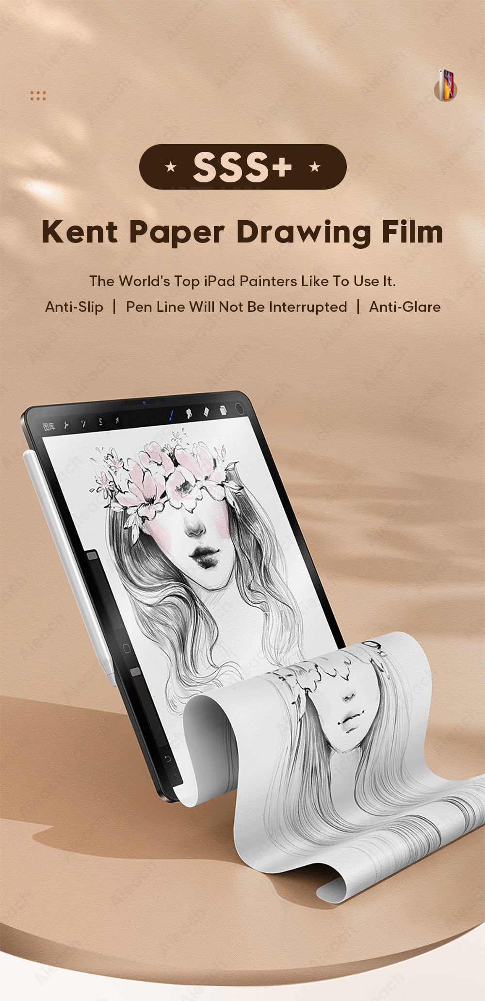 Matte Paper Like Screen Protector For iPad Air 1 2 3 4 mini 5 5th 6th 7th 8th Generation Pro 12.9 11 10.5 9.7 Paper Texture Film - KiwisLove