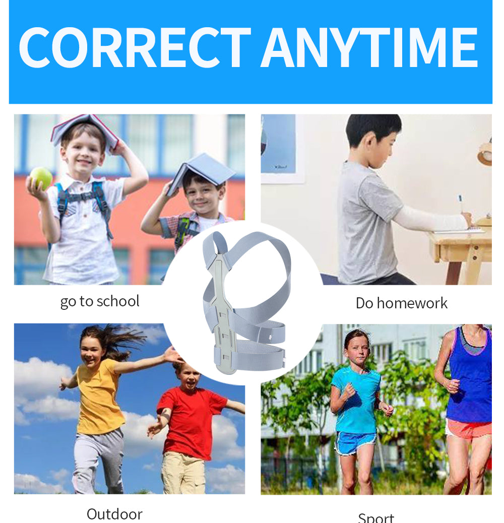 Shoulder Back Brace Support Adjustable Posture Corrector Spine Lumbar - KiwisLove