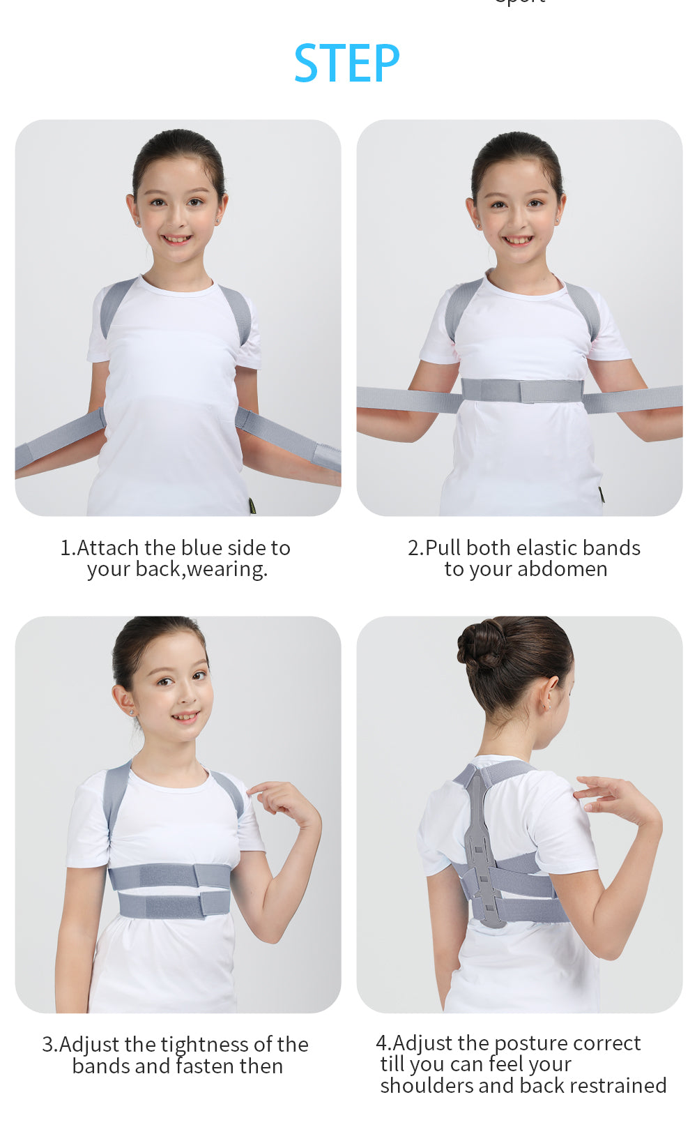 Shoulder Back Brace Support Adjustable Posture Corrector Spine Lumbar - KiwisLove