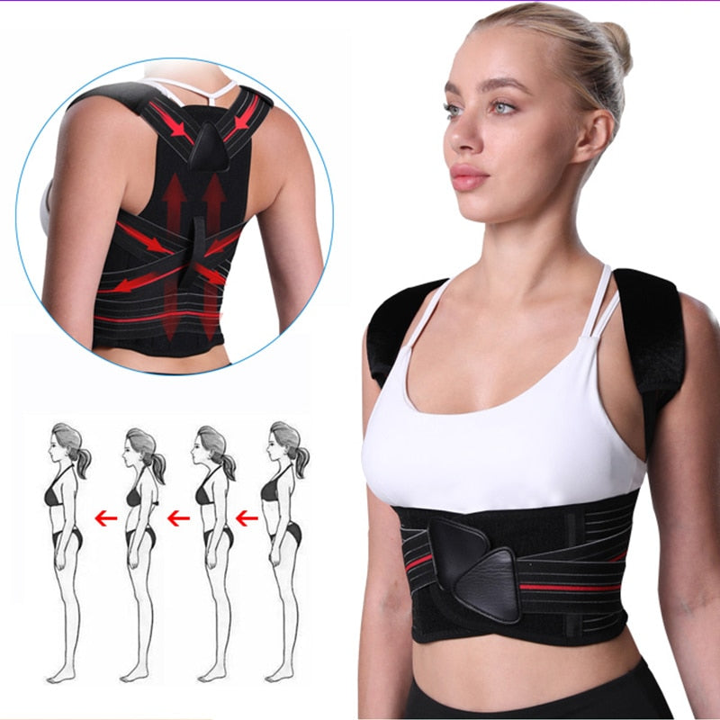 Adjustable Posture Corrector Back Support Shoulder Back Brace Posture - KiwisLove